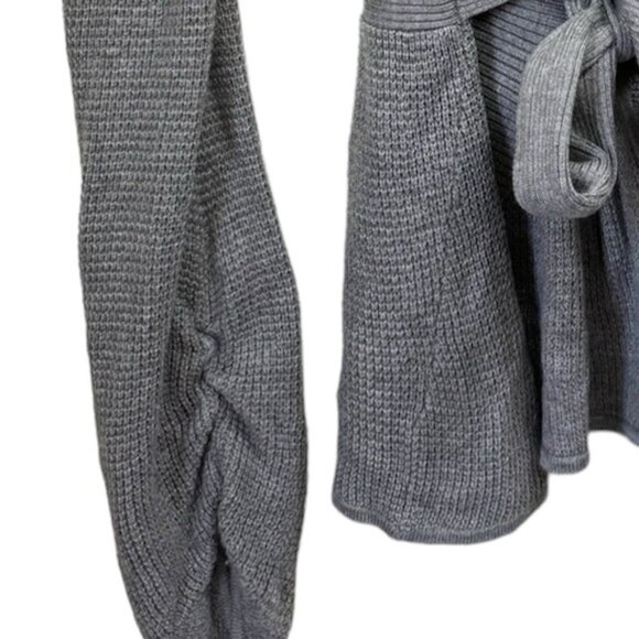 Lululemon Cashmere Bamboo Cardigan Sweater Wrap Tie Tencel Belt Open Waffle Knit - Picture 10 of 15